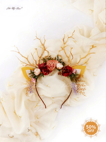 Lavender Flower Christmas Reindeer Headband | LikeMyChoice®