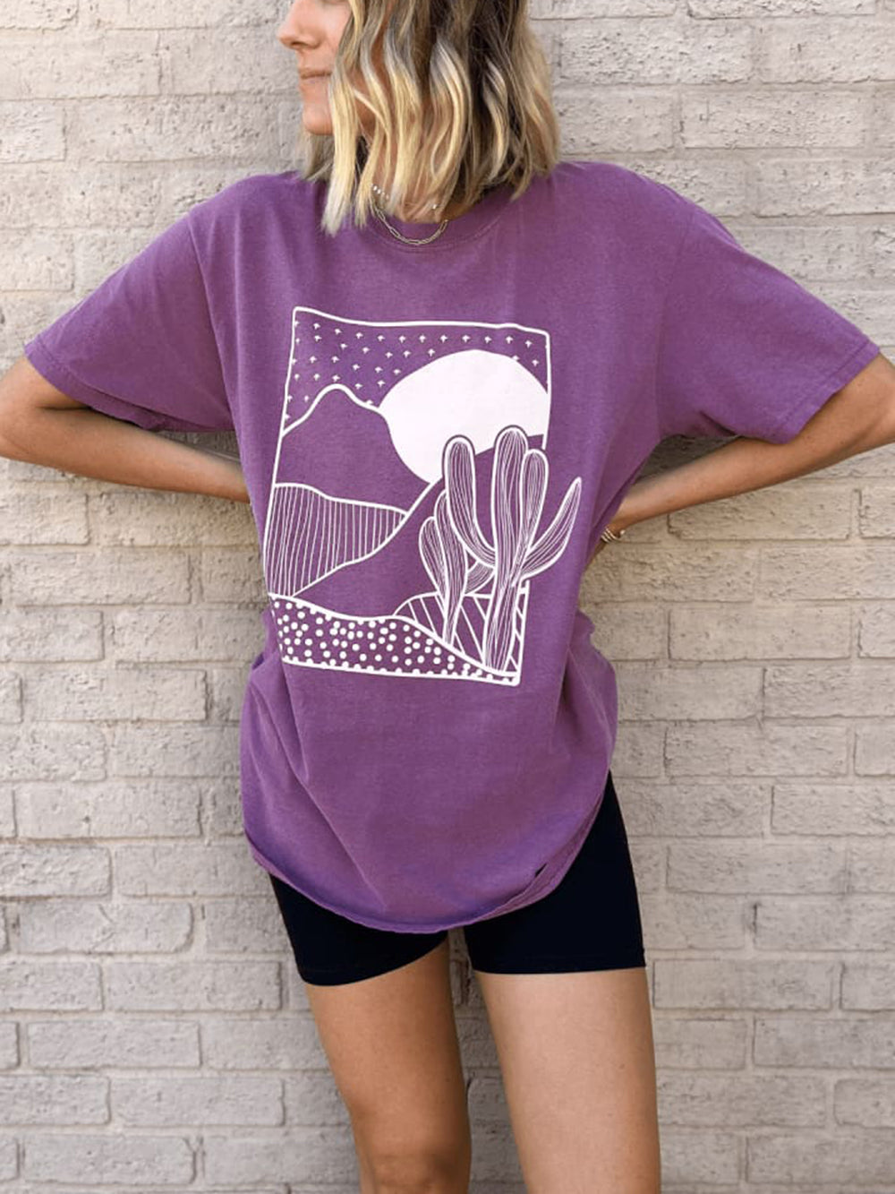 Desert Scene Graphic Tee Berry