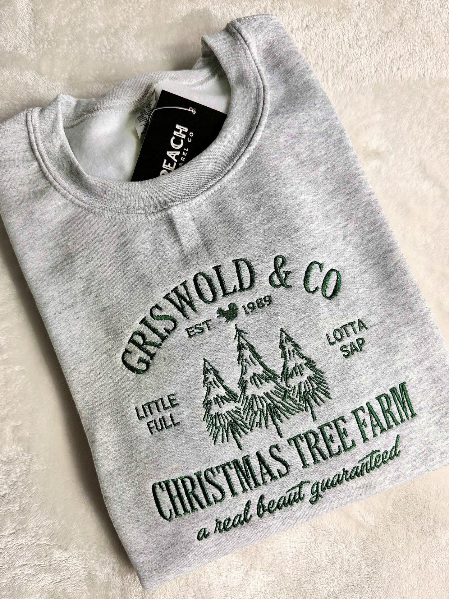 Griswold's Christmas Tree Farm Embroidered Sweatshirt | Christmas Shirt Holiday Cute Woman's Gift