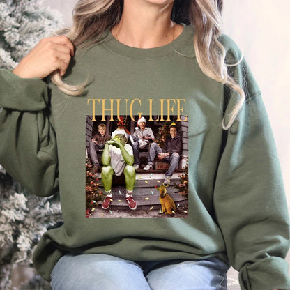 Sudadera divertida con diseño de ladrón de Navidad.