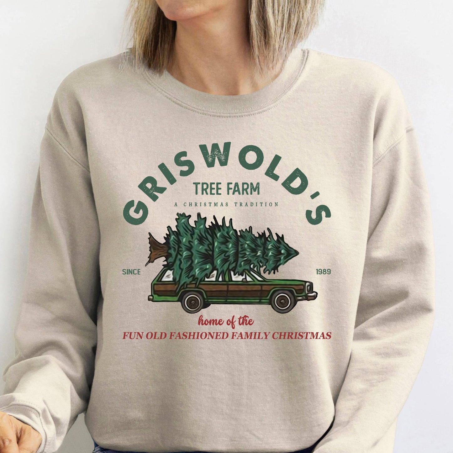 Sweat-shirt de Noël Griswold vintage, Sweat-shirt de Noël, Crewneck de Noël, Vacances de Noël, Sweat-shirt de sable