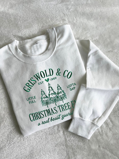 Griswold's Christmas Tree Farm Embroidered Sweatshirt | Christmas Shirt Holiday Cute Woman's Gift