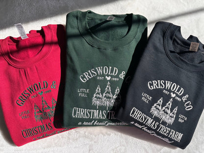 Griswold's Christmas Tree Farm Embroidered Sweatshirt | Christmas Shirt Holiday Cute Woman's Gift