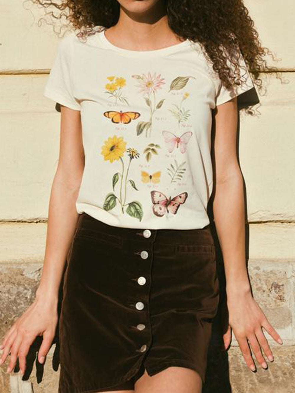 Botanisk grafisk t-shirt