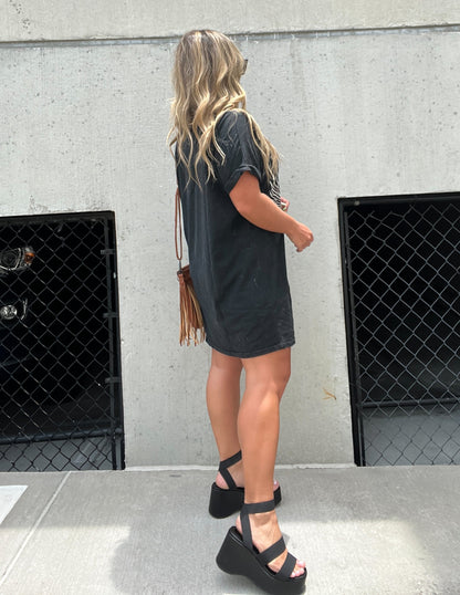 Black Nashville Graphic Tee Dress