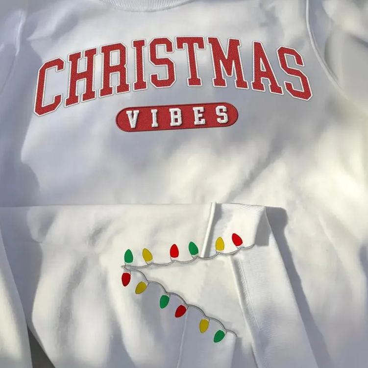 Christmas Vibes Side Lights Cut-Out Sweatshirt