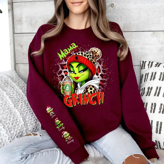 Camiseta de Navidad con personajes de película mamá y papá