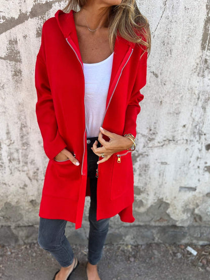 Casual Long Sleeve Jacket with Zip