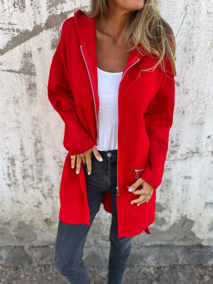 Casual Long Sleeve Jacket with Zip