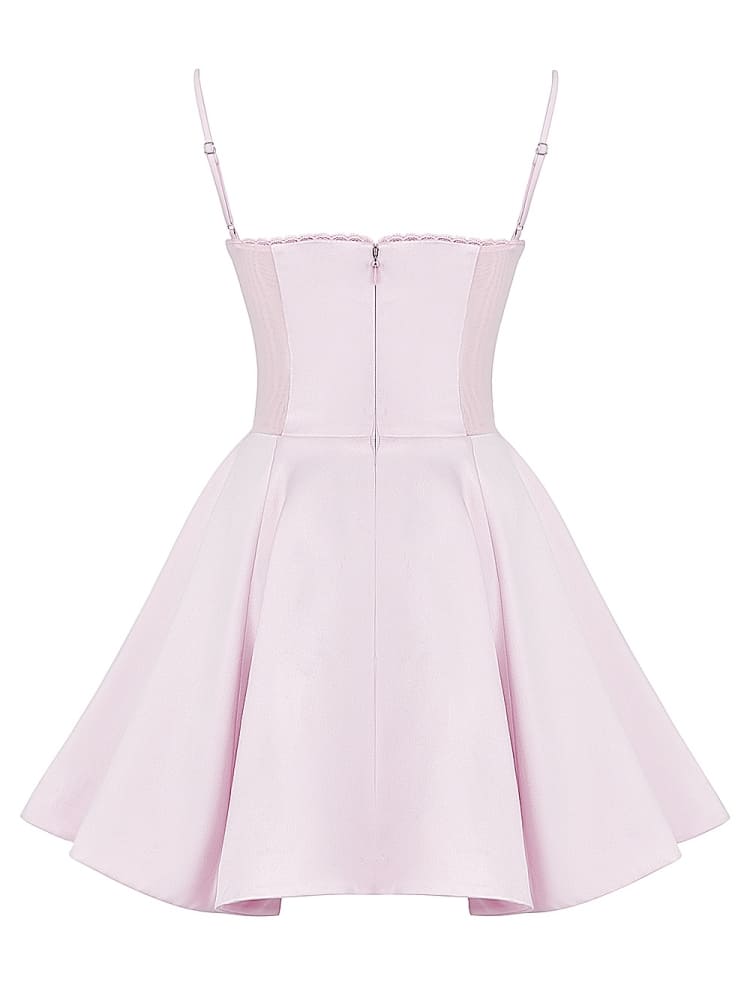 Robe courte en tulle rose ballerine 