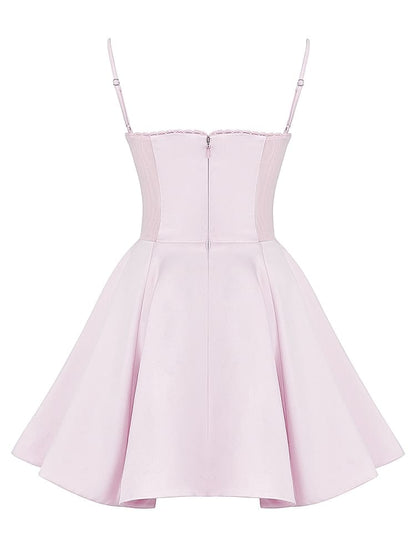 Robe courte en tulle rose ballerine 