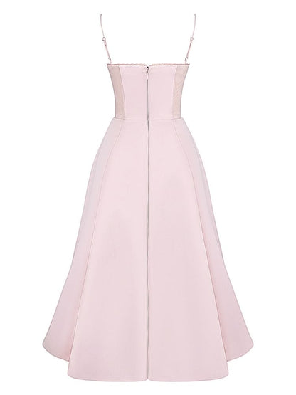 Abito midi rosa ballerina