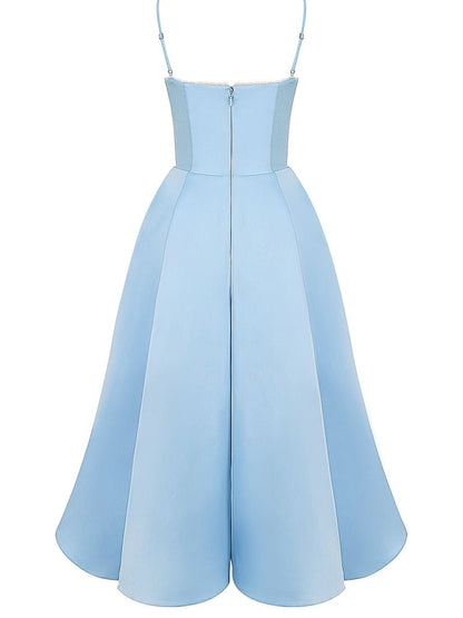 Robe midi en tulle bleu Cendrillon 