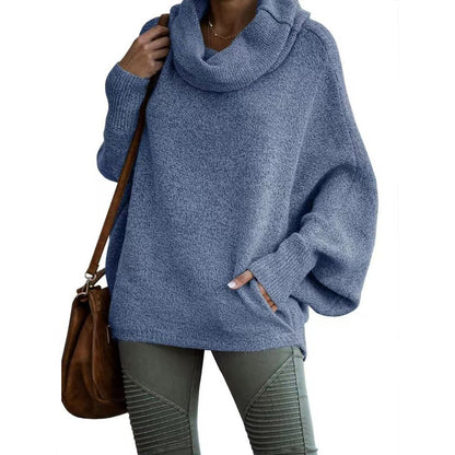 💕Women's Batwing Cowl Neck Sweater with Pocket