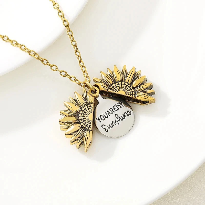 🎁REGALO Omaggio🎉Collana Girasole "You Are My Sunshine".